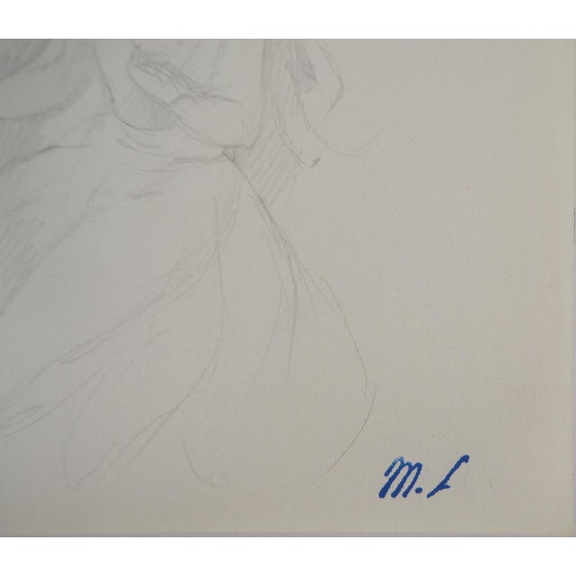 Marie Laurencin, Intimate Moment, Original Pencil Drawing For Sale - Image 3 of 7