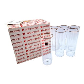 Octagonal Glasses from Carlo Moretti, 1970s, Set of 6 For Sale