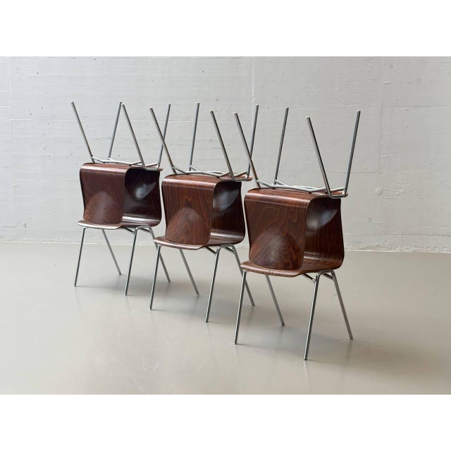 Stacking Chair with Pagholz Shell from Thur-Op-Seat, West Germany, 1970s For Sale - Image 12 of 18
