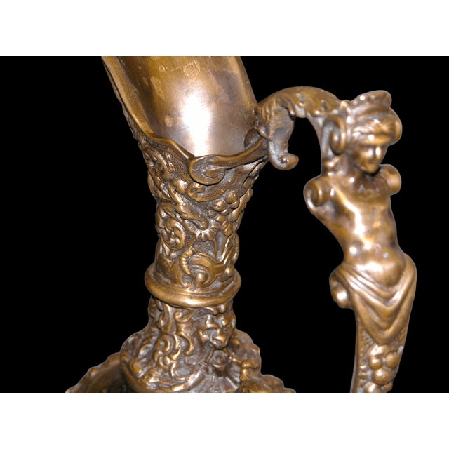 Embossed Bronze Jugs and Basins with Allegorical Scenes by Colleoni of Bergamo, 1890s-1910s, Set of 4 For Sale - Image 10 of 17