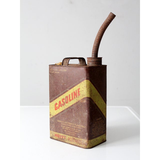 Vintage Huffy One Gallon Metal Gas Can For Sale - Image 6 of 9