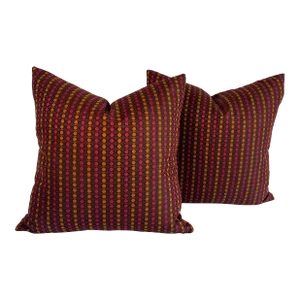 Early 21st Century Multi Dots Pattern Pillows- a Pair