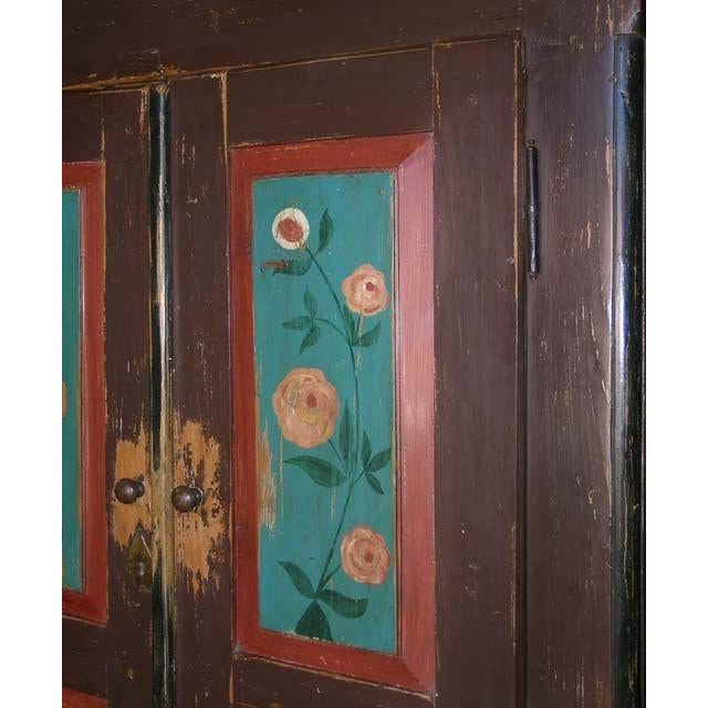 Folk Art Painted Armoire, Circa 1850 For Sale - Image 4 of 10