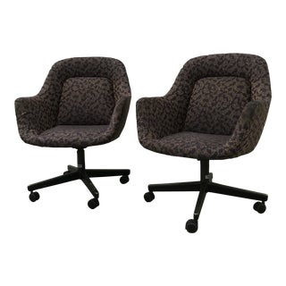1960s Vintage Max Pearson Knoll Executive Chairs- a Pair For Sale
