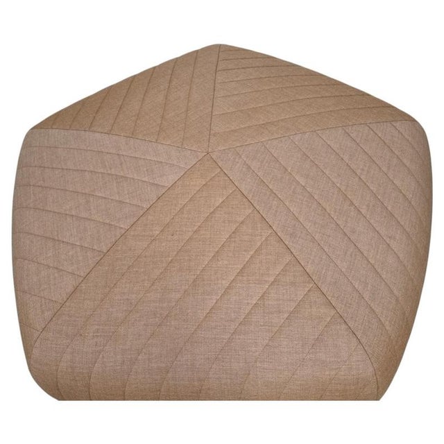 Hexagon Stool in Soft Oatmeal Fabric from Muuto For Sale - Image 4 of 7