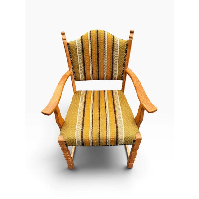 Set of Seven Danish Oak Dining Chairs by Henning Kjærnulf For Sale - Image 10 of 17