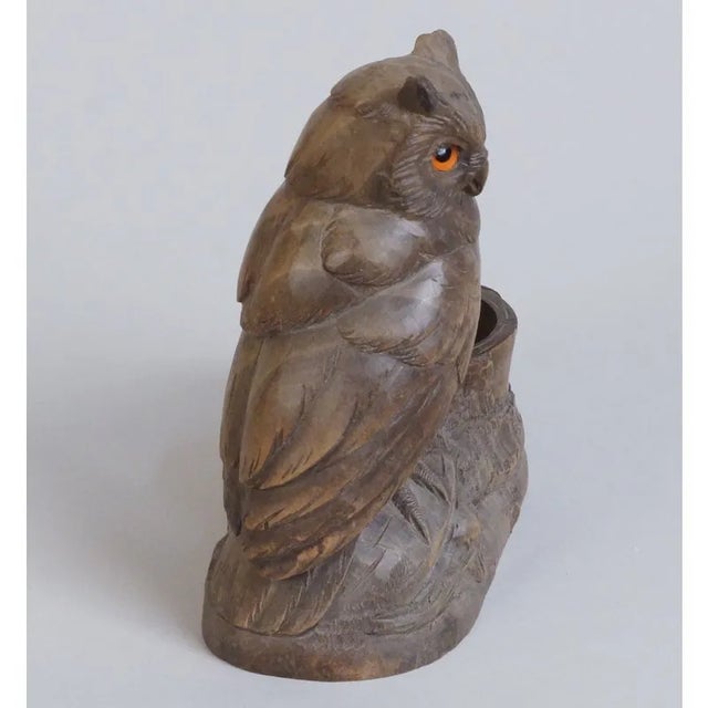 Circa 1910 Black Forest Owl For Sale In Chicago - Image 6 of 7