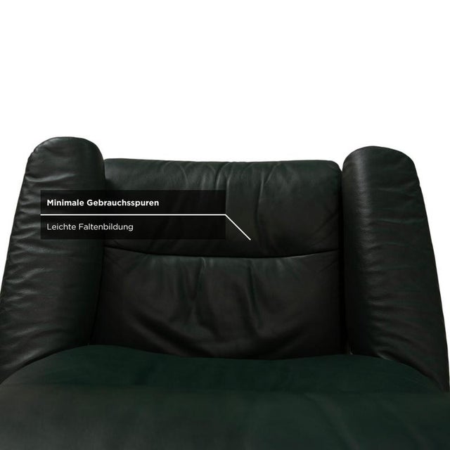 Set of Sunrise Lounge Chair and Ottoman in Leather and Green Fir from Stressless For Sale - Image 10 of 17