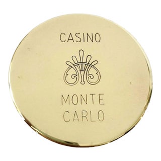 Casino Monte Carlo French Style Paperweight or Coaster 1978 For Sale