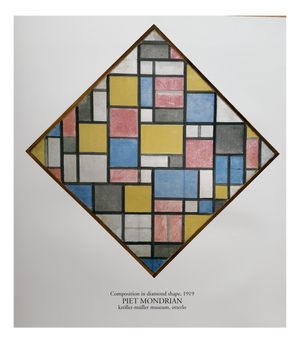 Piet Mondrian, Composition in Diamond Shape, Print