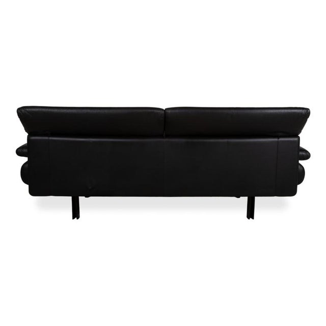 Alanda 3-Seater Sofa in Black Leather by Paolo Piva for B&b Italia / C&b Italia For Sale - Image 15 of 17