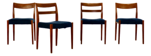 Mid-Century Modern Swedish Teak Dining Chairs by Nils Jonsson for Troeds, 1960s, Set of 4