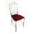 Brass and Red Velvet Chiavari Chair, circa 1940 For Sale