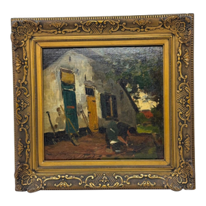 Pieter Adrianus "Piet" Schipperus Original Oil on Wood Farmhouse 1924