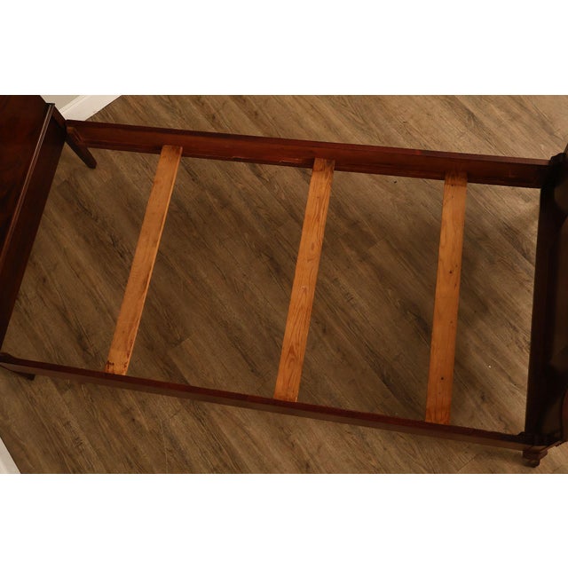 Pair of Vintage Flame Mahogany Twin Beds with Pierced Headboards, Circa 1940s For Sale - Image 11 of 18