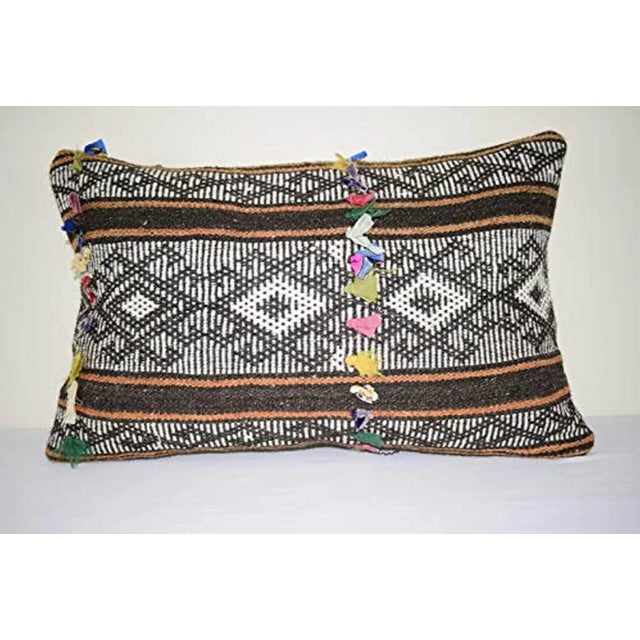 Antiqe Kilim Lumbar Pillow Case For Sale In Philadelphia - Image 6 of 6