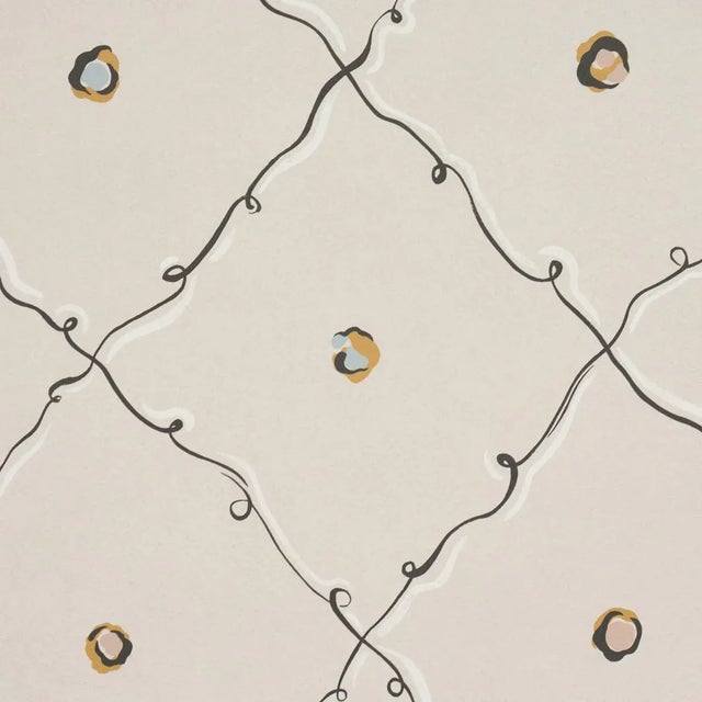 Contemporary SAMPLE - Schumacher x Backdrop Colette Wallpaper In Light Beige For Sale - Image 3 of 5