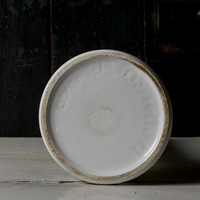 Vintage White Ceramic Vase from Rometti For Sale - Image 9 of 10