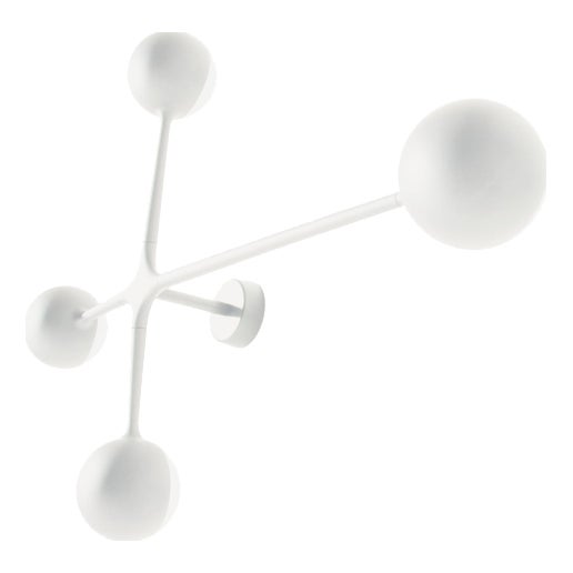 Dot Pattern White Light Applique 4 Spheres Lamp by Charles and Ray Eames for Cassina For Sale