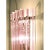 Set of two scenographic pink triedro murano glass wall sconces. very elegant , very bright. metal frame in chromed plating...