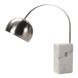 Late 20th Century Mini Arco Chrome and Marble Lamp