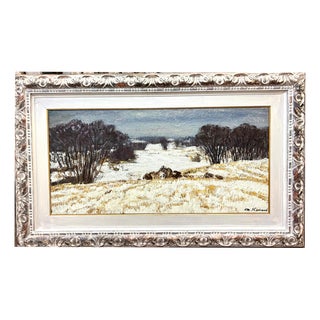 Dmitrij Kosmin Dimitri Kosmin, Winter Has Arrived, 1985, Oil Painting For Sale