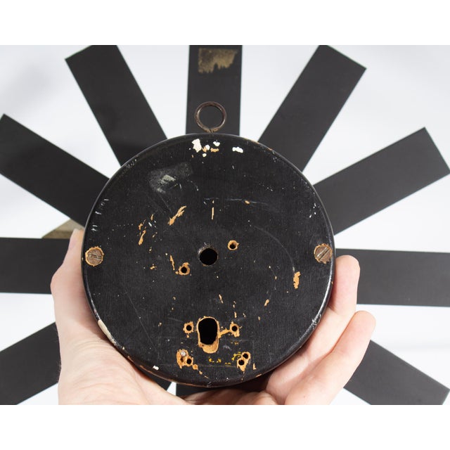 Metal Black Asterisk Wall Clock by George Nelson For Sale - Image 7 of 8
