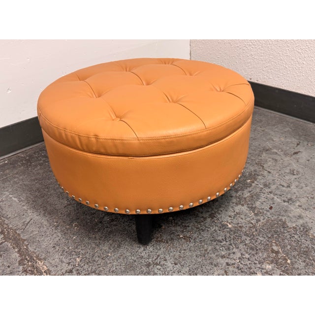 Contemporary Partner Furniture Storage Ottoman For Sale - Image 3 of 12