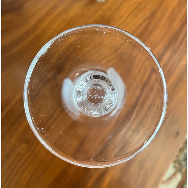 Lalique 1950s Lalique Ange Champagne Flutes - Set of 9 For Sale - Image 4 of 7