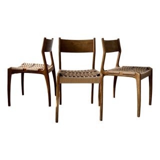 Mid-Century Modern Dining Chairs, Italy, 1950s, Set of 3 For Sale