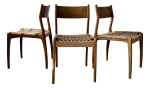 Mid-Century Modern Dining Chairs, Italy, 1950s, Set of 3
