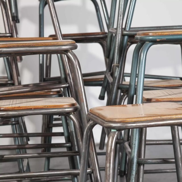 Vintage Industrial French Stacking High Stool from Mullca, 1950s For Sale - Image 12 of 18
