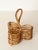 French Riviera Bottle Rack in Curved Bamboo and Wicker, Italy, 1970s For Sale - Image 10 of 11