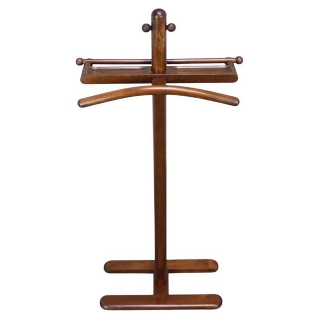 Brown Vintage Wooden Valet Stand from Ton, Czechoslovakia, 1960s For Sale - Image 8 of 8