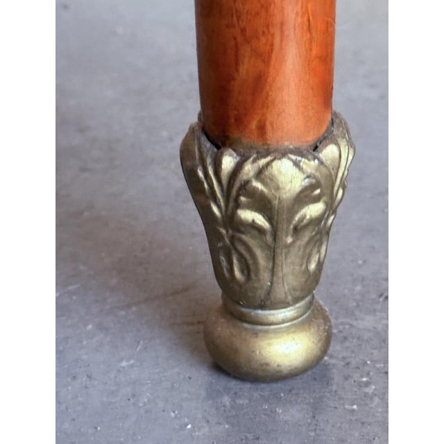 19th Century Louis XVI Marquetry Nightstands with Bronze & Mirror Crest, 1890s, Set of 2 For Sale - Image 13 of 14