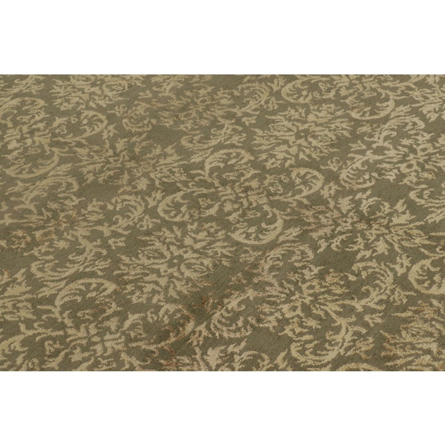 Rug & Kilim’s European Style Rug in Green and Brown With Arabesque Patterns For Sale In New York - Image 6 of 8