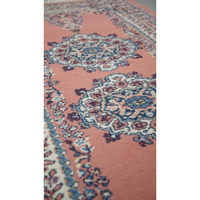 Subtle Runner Rug with Pink Shades For Sale - Image 5 of 8