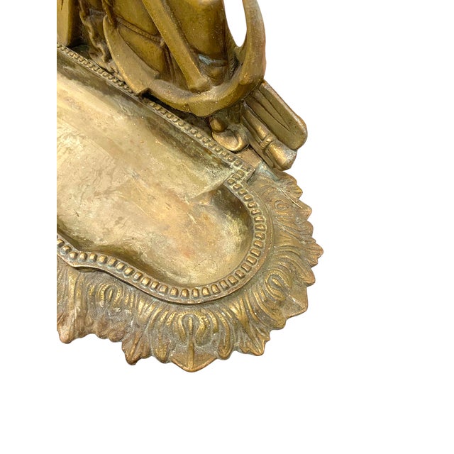 Early 20th Century French Gilt Bronze Umbrella Stand 26"h Nautical Sailor Anchor Decor Antique For Sale - Image 15 of 17