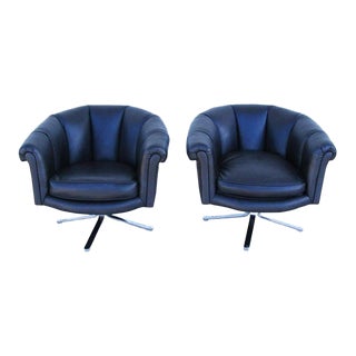 1970s Vintage Mid-Century Nicos Zographos Lounge Chairs - a Pair For Sale