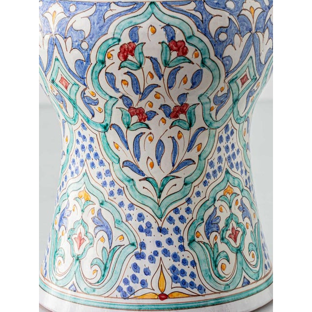 Spanish Hand-Painted Ceramic Table Lamp from Granada Pottery For Sale - Image 11 of 17