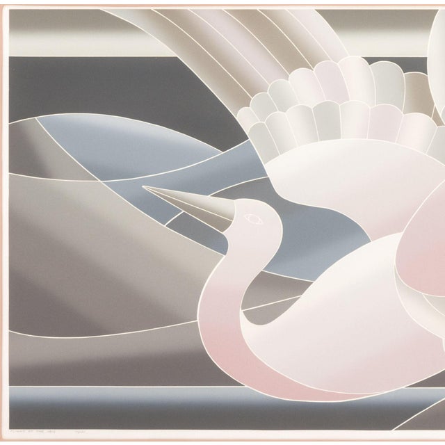 John Martineaux (American, 1948-1995), "Flight of the Ibis", Screenprint in Colors, signed in pencil lower right, titled...