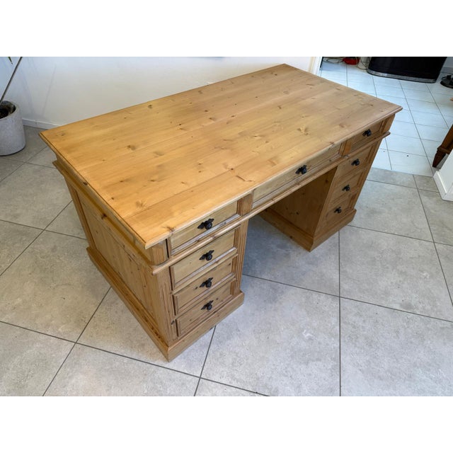 Gründerzeit Desk in Softwood, 1970s For Sale - Image 3 of 11