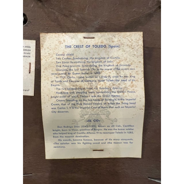 Vintage Carved Wood Coat of Arms of the Holy Roman Empire With Swords For Sale - Image 11 of 12