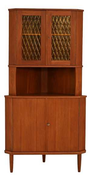 Mid-Century Scandinavian Teak Corner Cabinet, 1950s