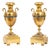 Antique 19th Century Amphora-Shaped Vases in Gilded Bronze with Cloisonné Inlays, France, Set of 2 For Sale