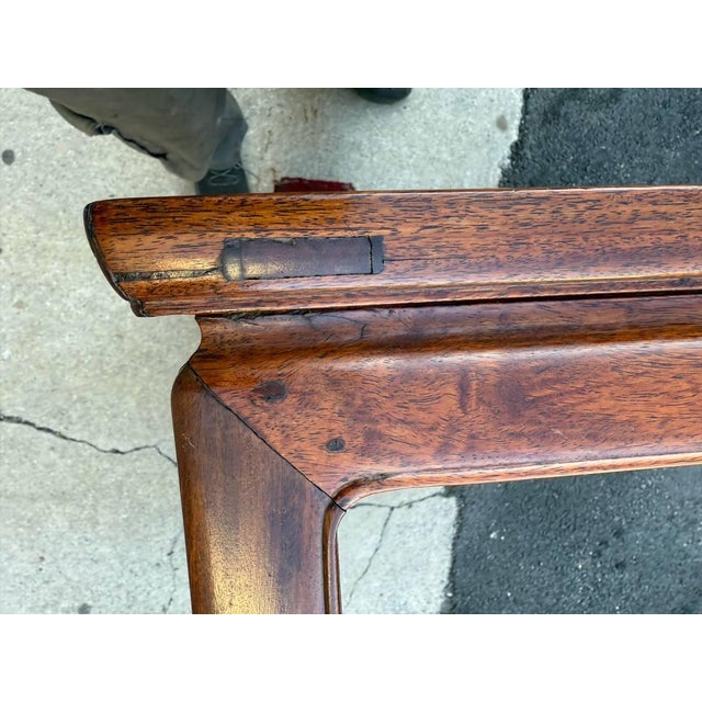 Antique Chinoiserie Minhg Style Ming Design Hand Carved Horse Hoof Leg Teak Coffee Table. For Sale - Image 10 of 11