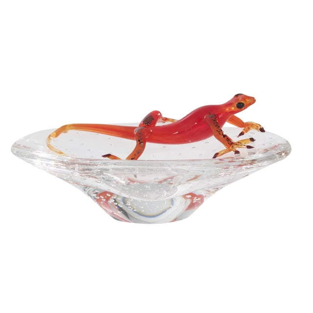 Glass Tray with Gecko from VGnewtrend For Sale