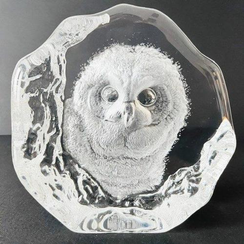 Glass Vintage Oil Paperweight by Mats Jonasson, 2000s For Sale - Image 7 of 7