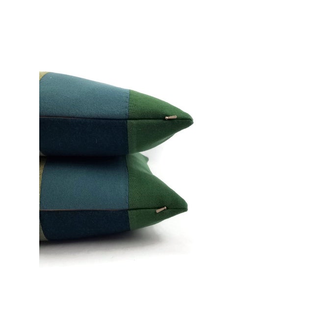 Textile Kravet Couture New Suit Peacock Wool Handmade Accent Pillow Cover For Sale - Image 7 of 9
