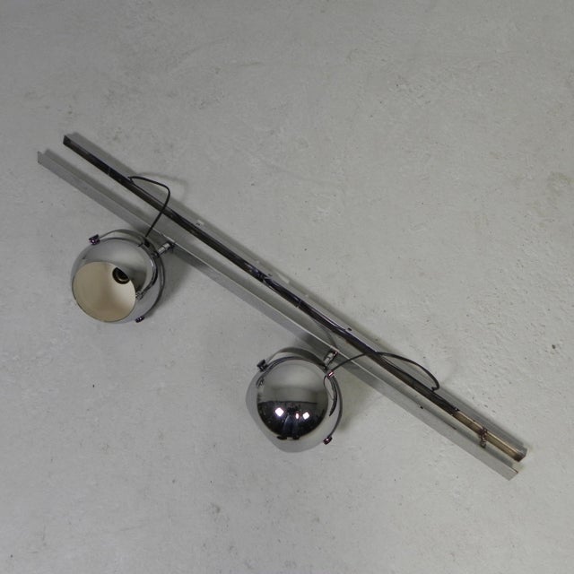 Chrome-Plated Ball Spotlights on Rail, 1950s For Sale - Image 11 of 14